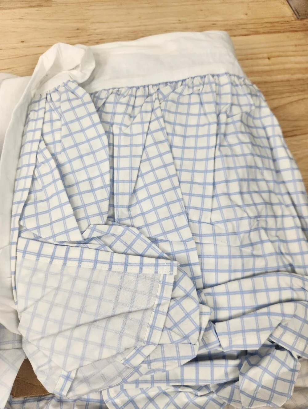 Pottery Barn Kids Blue French Rose Crib Bed Skirt Blue 28